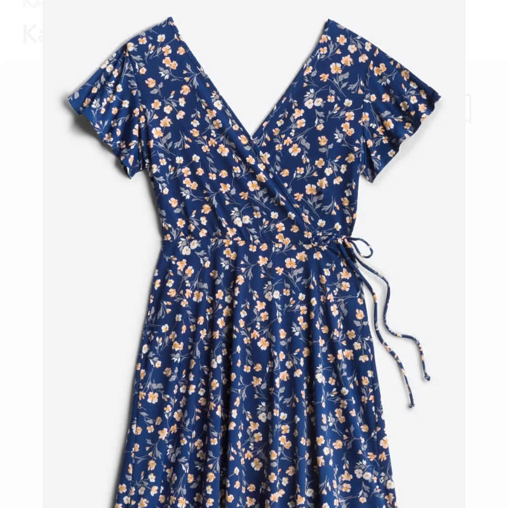 navy floral flowy summer dress